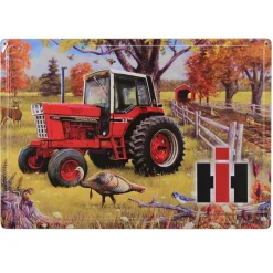 IH International 1086 Cab Tractor with Wildlife Embossed Metal Sign, 16.75in x 12in