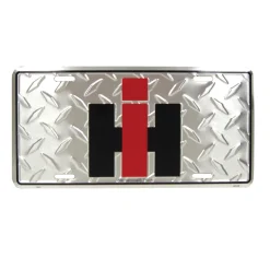 IH Logo Diamond Plate License Plate