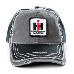 IH Logo Gray and Black Distressed Hat
