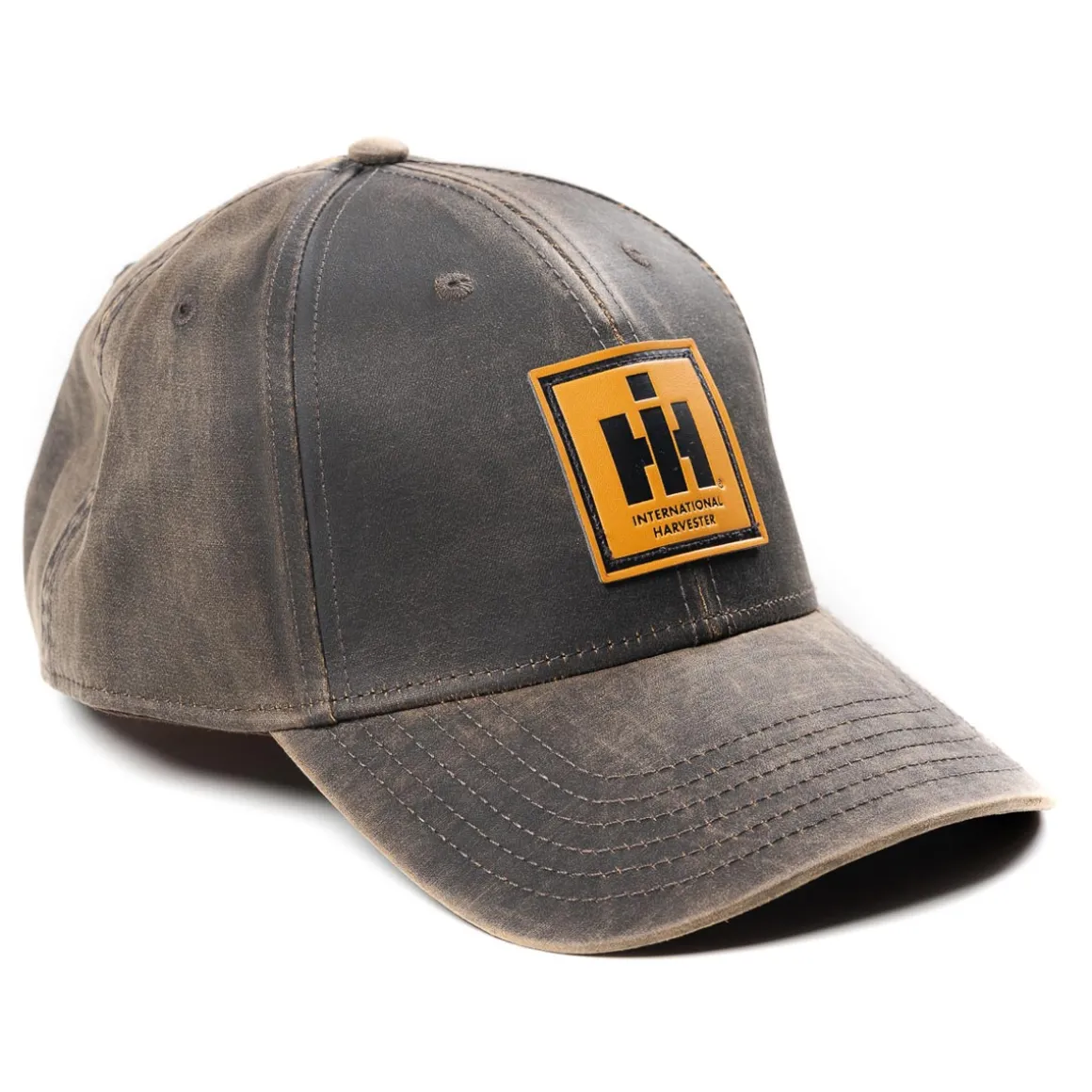 IH Logo Leather Emblem Oil Distressed Premium Cap