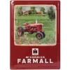 IH McCormick Farmall H Tractor in Farm Scene Metal Sign, 17in x 12in