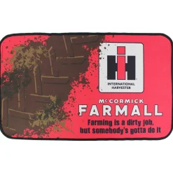 IH McCormick Farmall "Farming is a Dirty Job" Door Mat, 30in x 17.75in