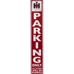 IH Parking Only Embossed Metal Street Sign, 6in x 36in