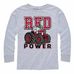IH Red Power Toddler Heather Long Sleeve Tee