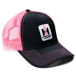 IH Stitched Logo Black with Pink Mesh Back Hat