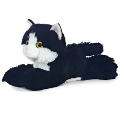 8in Maynard Tuxedo Cat Mini Flopsie Plush Animal By Aurora