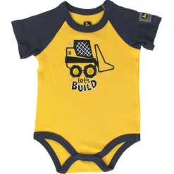 Infant John Deere Construction Let's Build Skidloader Shortsleeve Onesy