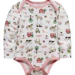 Infant John Deere Farm Animals Long Sleeve Bodyshirt