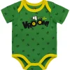 Infant John Deere Green & Yellow Vroom! Short Sleeve Onesy