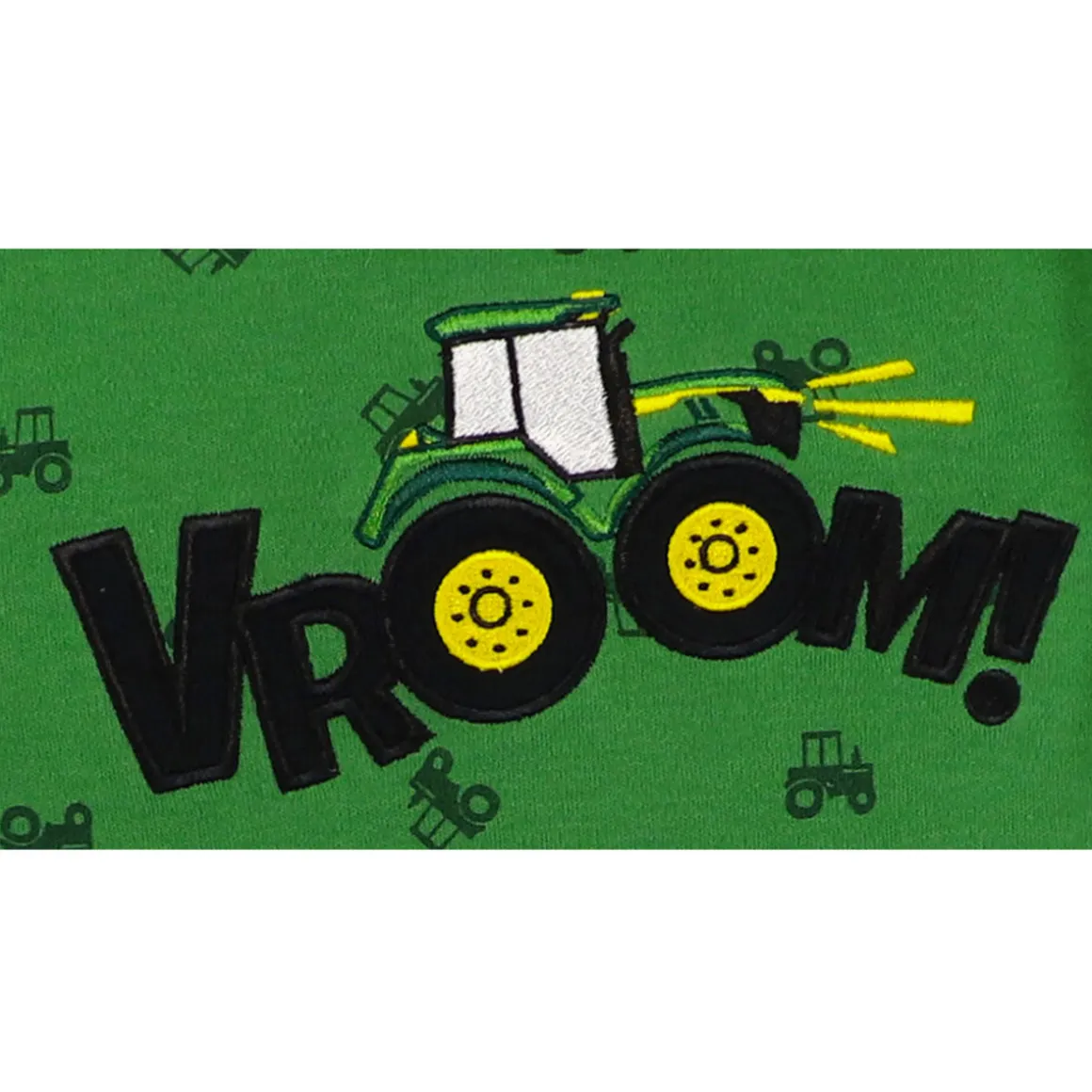 Infant John Deere Green & Yellow Vroom! Short Sleeve Onesy