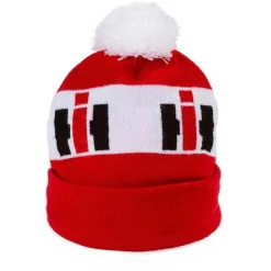 International Harvester Beanie Cap with Red Brim and White Top
