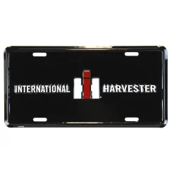 International Harvester Black 12in x 6in License Plate