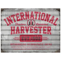 International Harvester Corrugated Tin Sign, 23.5in x 17.5in