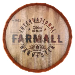 International Harvester Farmall Wooden Barrel Sign