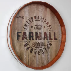 International Harvester Farmall Wooden Barrel Sign