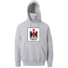 International Harvester Grey Neck Gaiter Hooded Sweatshirt