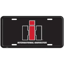 International Harvester 12in x 6in Black License Plate