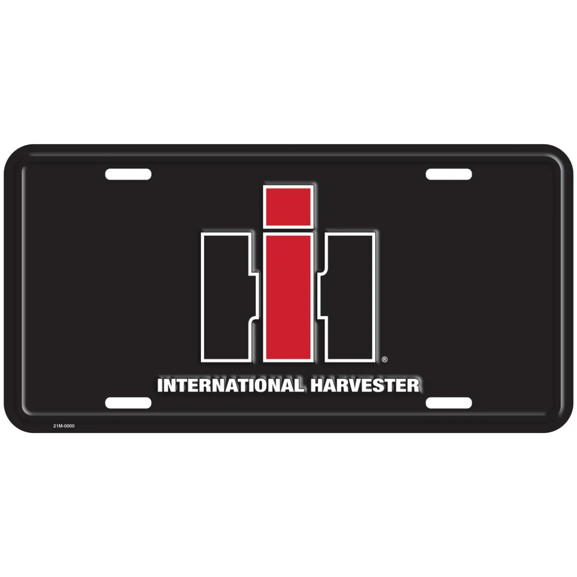 International Harvester 12in x 6in Black License Plate