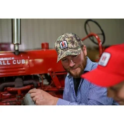 International Harvester Logo Camo Cap with Mesh Back
