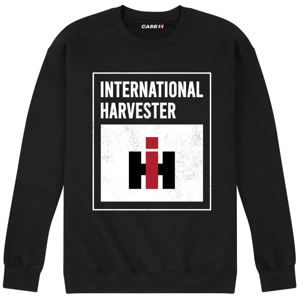 International Harvester Logo Black Crew Neck Sweatshirt