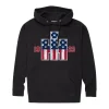 International Harvester Patriotic Vintage Style Black Hooded Sweatshirt