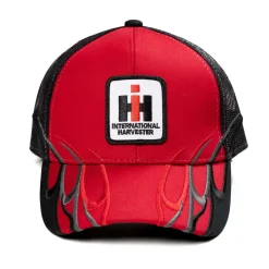 International Harvester Red & Black Flame Mesh Back Hat