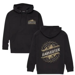 International Harvester Vintage Style Black Hooded Sweatshirt