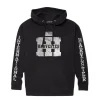 International Harvester Weathered Distressed Logo Black Pullover Hooded Sweatshirt