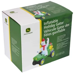 John Deere 6 Foot Inflatable Christmas Gator with Polar Bear
