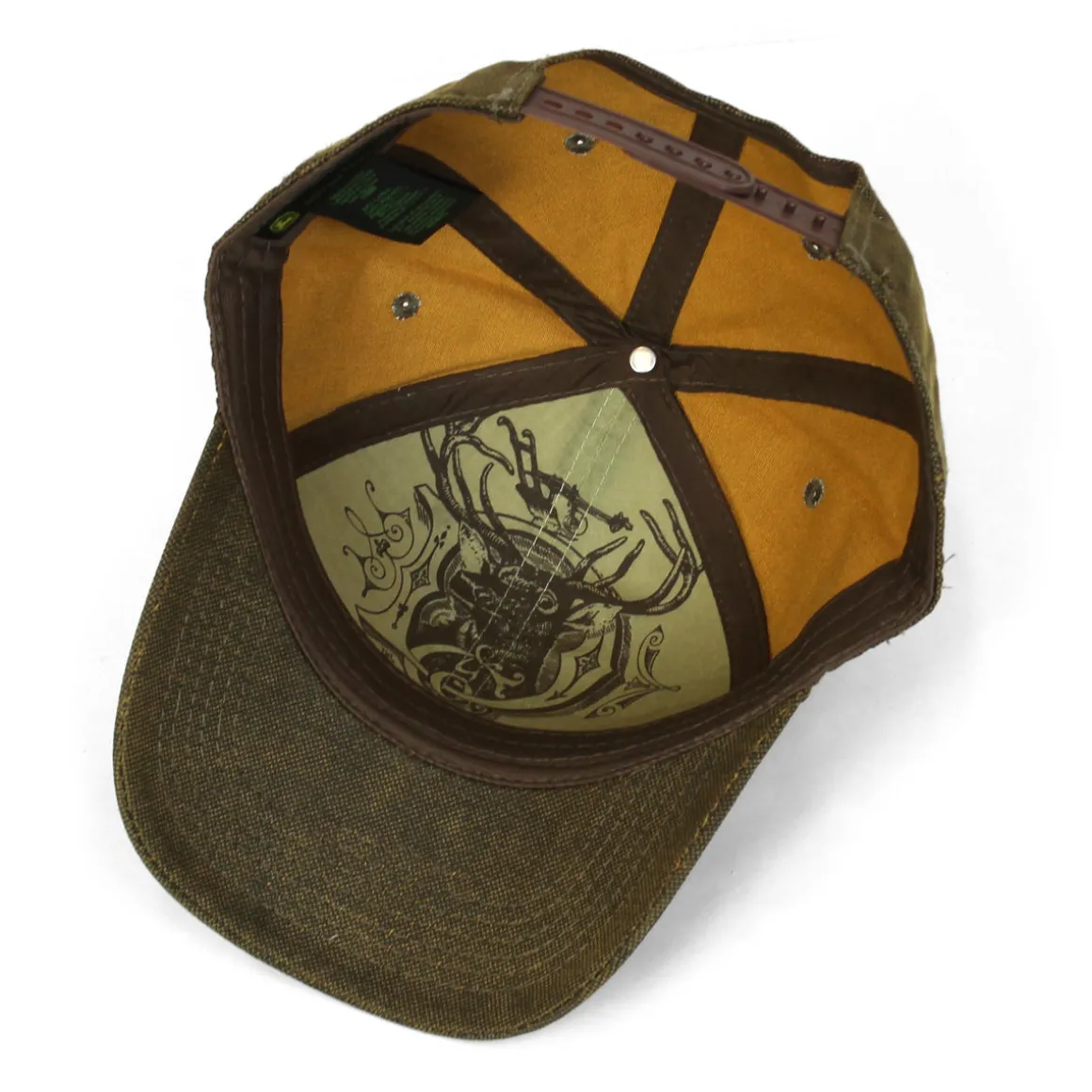 John Deere Brown Heather Oil Skin Twill Cap