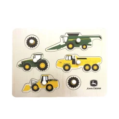 John Deere Equipment 12in x 9in Wooden Puzzle