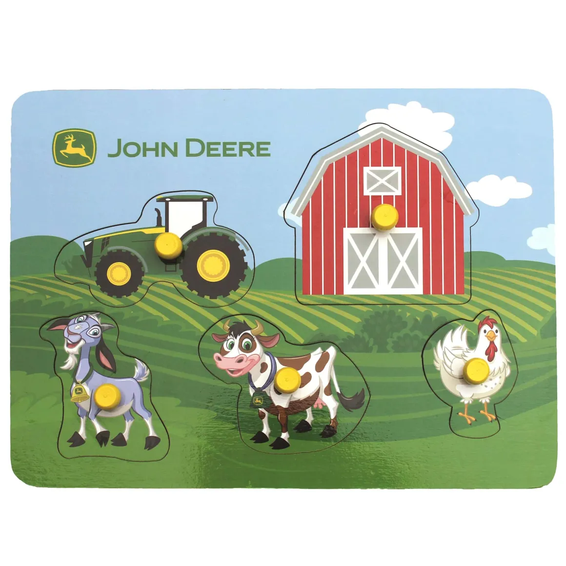 John Deere Farm & Field 12in x 9in Wooden Puzzle