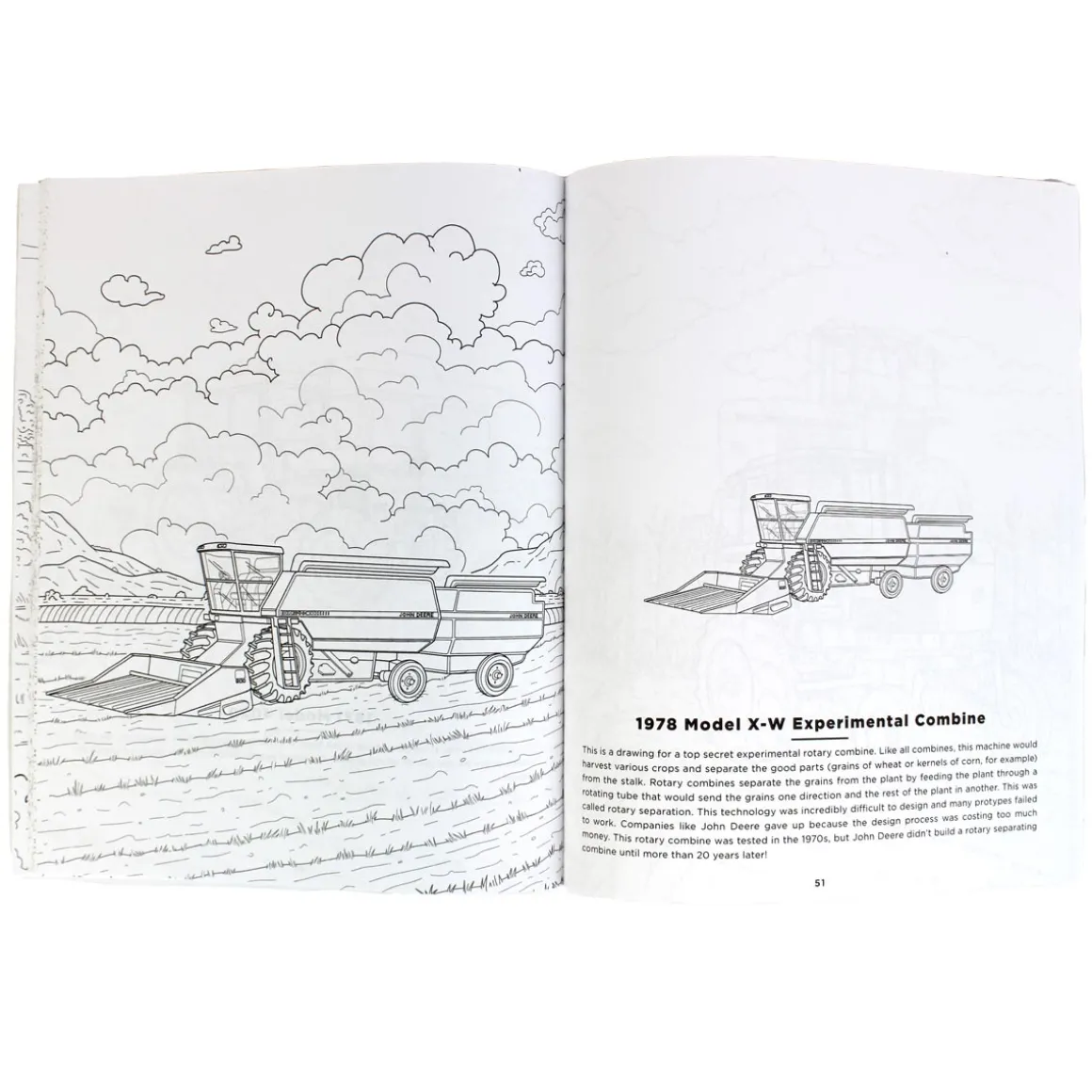 John Deere Green Tractors Coloring Book: 36 Detailed Classic and Modern Tractors