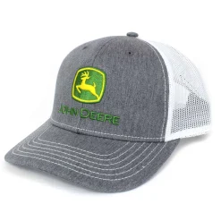John Deere Heather Gray & White Mesh Back Hat