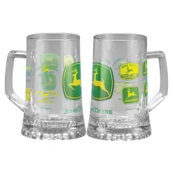 John Deere Historical Trademark Glass Mug