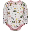 John Deere Infant Farm Friends White Onesie