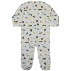 John Deere Infant Farmland White Zip-Up Coverall