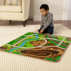 John Deere Kids Playmat with Skid Steer & Construction Theme