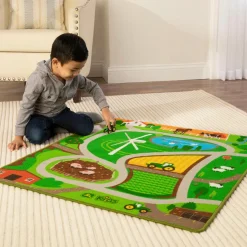 John Deere Kids Playmat with Tractor & Agriculture Theme