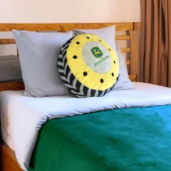 John Deere LARGE Round Tire Plush Pillow