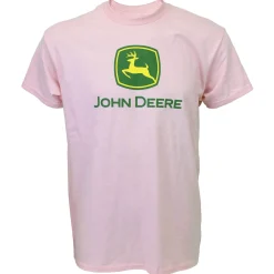 John Deere Logo Soft Pink Short Sleeve T-Shirt