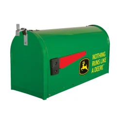 John Deere Nothing Runs like a Deere Standard Mailbox With Running Deer Logo