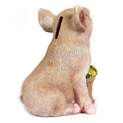 John Deere Polyresin Pink Piglet Bank