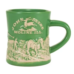 John Deere Raised-Relief 'Horse & Plow' Diner Mug