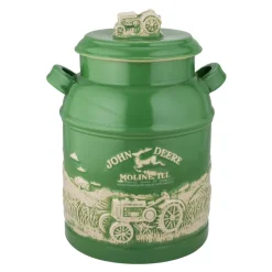 John Deere Raised-Relief Milk Can Cookie Jar