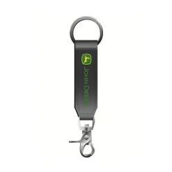 John Deere Strap KeyChain with Leather Strap