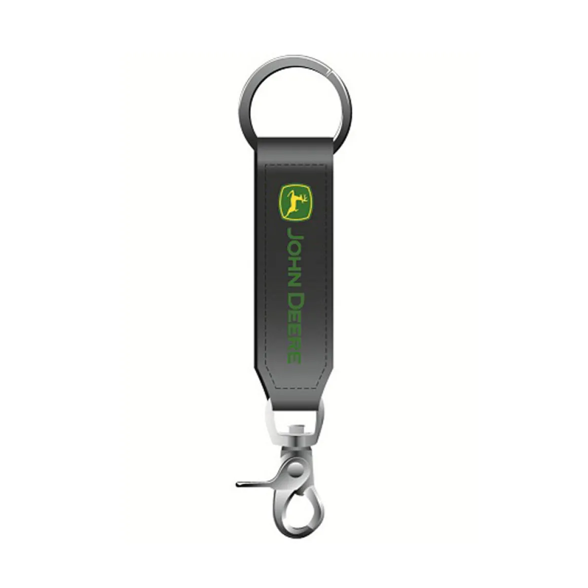John Deere Strap KeyChain with Leather Strap