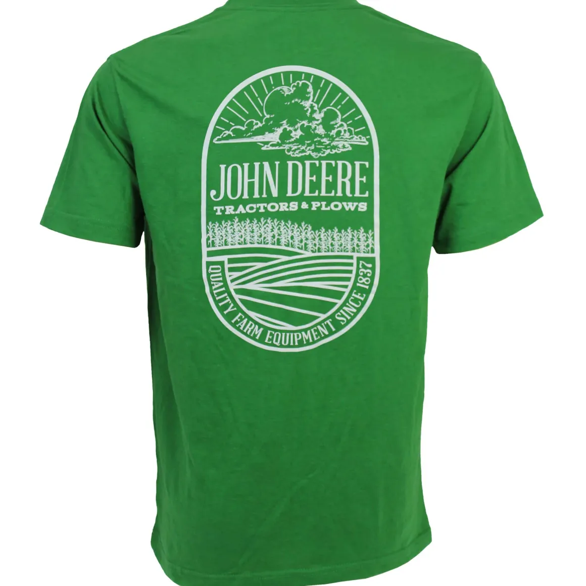 John Deere Tractors & Plows Quality Farm Equipment Green Short Sleeve T-Shirt