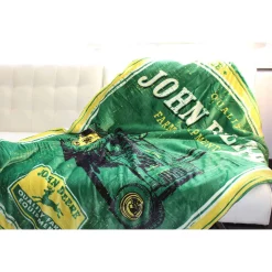John Deere Vintage Logo 50in x 70in Throw Blanket