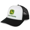 John Deere White & Black Mesh Back Hat